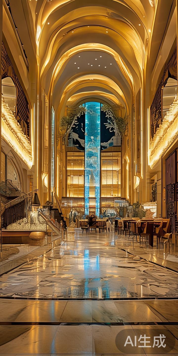 走进新葡京太阳城赌城，首先映入眼帘的便是其宏伟壮观